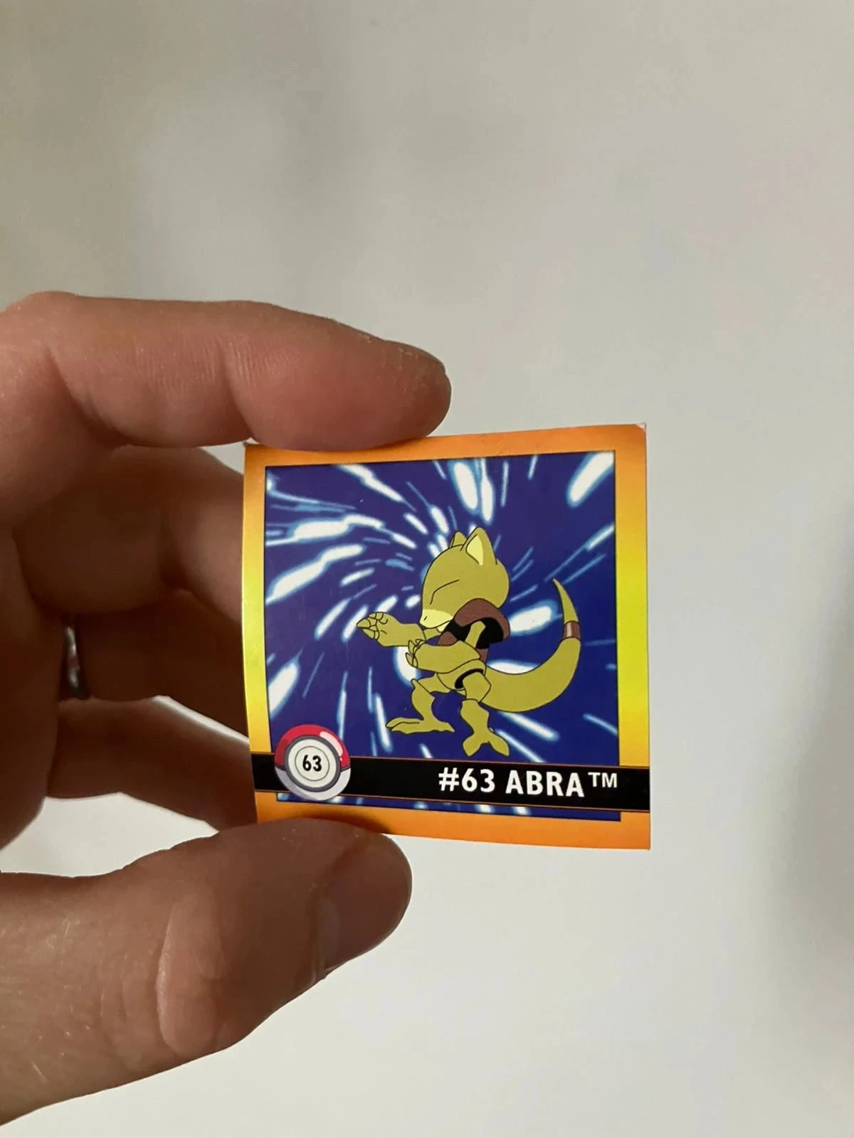 Stickers Abra - 63 -  séries 1 Pokémon